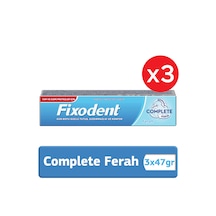 Fixodent Complete Ferah Diş Protez Yapıştırıcı Krem 3 x 47 G