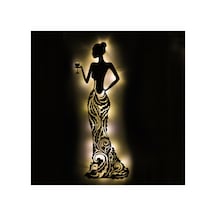 Led Işıklı Kadın Temalı Tablo Bloom Dekoratif Gece Lambası Sarı - 737194800 Sarı