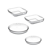 Paşabahçe Borcam Kare Yuvarlak 4'lü Borcam Seti