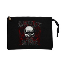 Black Label Society Stronger Than Death Siyah Clutch Astarlı Cüzdan / El Çantası