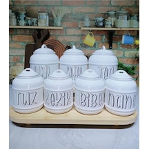 7 Parça Tasarım Baharatlık Seti Tea/coffee/sugar Tuz/kekik/biber/nane Pinterest Kavanoz Seti