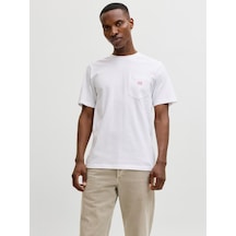 Jack & Jones Caleb Erkek Beyaz Tişört 12293019-bw