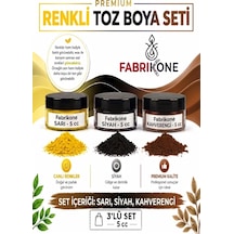3'lü Set Premium Parafin Soya Wax Toz Mum Boyası Hobi Seti - 5 Cc Sarı, Siyah, Kahverengi Bkfab3srskh5g Çok Renkli