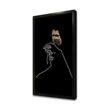 Eller Ve Kelebek Line Art Çerçeveli Mdf Tablo-172129