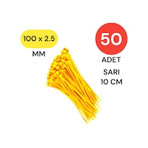 Tek-iş Plastik Kablo Bağı Klipsi Cırt Kelepçe 100 Mm X 2.5 Mm Sarı 50 Adet