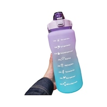 2 Lt Motivasyon Yazılı Ve Saat Işaretli Su Matarası - Mor 04mp6t Diğer