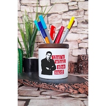 That's What She Said No:4 Red Michael Scott The Office Baskılı Seramik Kalemlik Düzenleyici Beyaz