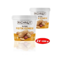 2 Kg Şekersiz Katkısız %100 Fıstık Ezmesi 2 X 1000 Gr