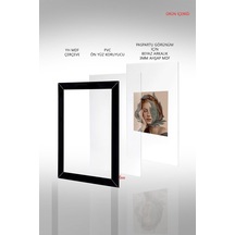 Yhfoto 3 Adet 30x30 İnce Çıtalı Ahşap Kare Kahverengi