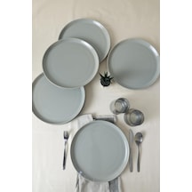 Gri Hitit Servis Tabağı 28 Cm 6 Adet 616 Çok Renkli