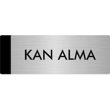 Metal Yönlendirme Levhası, Departman Kapı Isimliği Kan Alma 7x20 Cm Gümüş Renk
