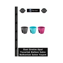 Özel Üretim Opal Yuvarlak Balkon Saksı Balkonluk Salon Yaşam