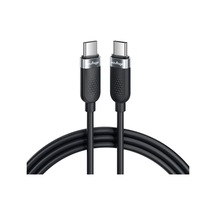 Usb-c To Usb-c Silikon Hızlı Şarj Ve Veri Kablosu, 60w Pd 480 Mbps, Yumuşak Ve Dolaşmaya Dirençli, Telefon Tablet Laptop Uyumlu, 1 Metre, Siyah