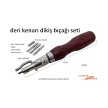 Deri Kenarı Kesme Düzeltme İşaretleme Bıçağı Seti Deri Yol Yapma