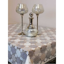 İthal Pvc Muşamba - Desenli Silinebilir Masa Örtüsü 11lace006 Renkli