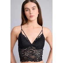 Defacto Dantelli Dantel Kaplı Pedli Balensiz Bralet G7763ax26spbk81 Siyah-bk81