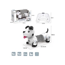 Uzaktan Kumandalı Işıklı Ve Sesli Sevimli Akıllı Köpek Gl-777-60 Beyaz