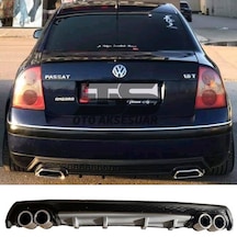 Volkswagen Passat B5 Difüzör Arka Tampon Eki 4 Egzoz Çıkışlı Gri