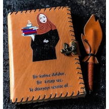 Bir Kitap Seç ve Dünyayı Sessize Al Deri Defter