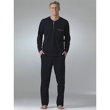 Pierre Cardin Bay Penye Pijama Takım Uzun Kol 5454