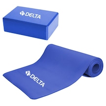 Delta 15 Mm Yoga Mat-Yoga Minderi ve Yoga Blok-Yoga Köpüğü Mavi