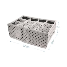 Magic Lady Magic Lady 12 Bölmeli Çekmece Içi Düzenleyici Organizer Puantiyeli Kutu Beyaz