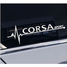 Opel Corsa Nabız Kalp Atışı Ritim Sticker 2 Adet Beyaz 18 6 Cm