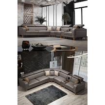 Lord Ses Sistemli Yataklı Mekanizmalı Köşe Koltuk Takımı Kahve