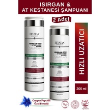 Elysian Essence Isırgan Otu & At Kestanesi & Kafein Şampuanı 2 Adet Copper Peptidli Hızlı Saç Uzatma Uzatan Etkili 300 Ml Tüm Saç Tipleri