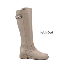 Gönderi(R) Gönderi R Kadın Bej Fermuarlı Kauçuk Taban Hakiki Deri Çizme Gkzc13444570 Bej