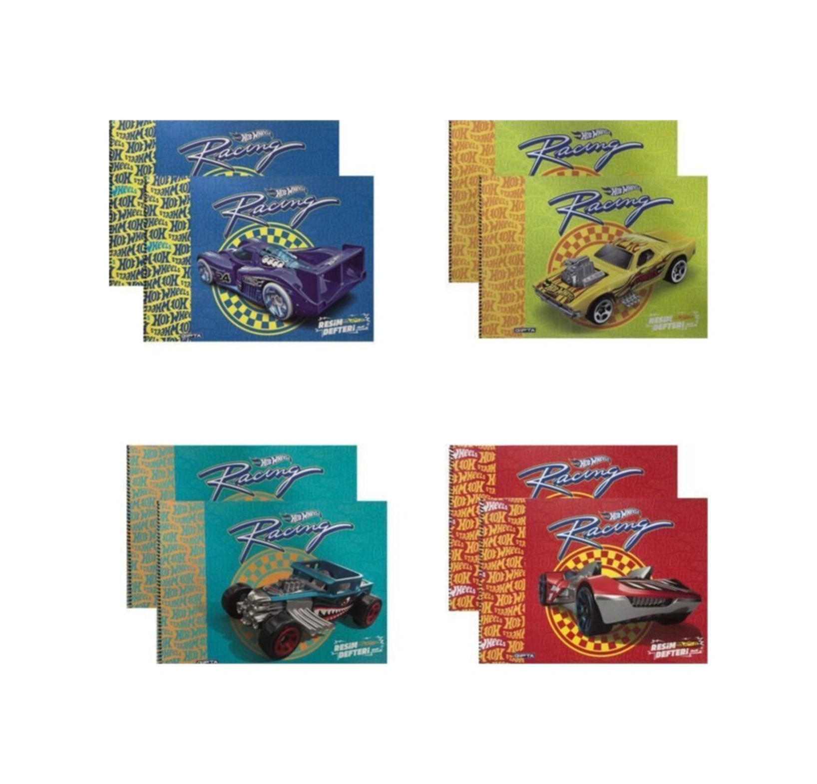 25x35 Hot Wheels 8'li Resim Defteri 15yp 5437