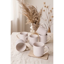 Keramika Reaktif Krem Parion Kupa 10 Cm 6 Adet Q59