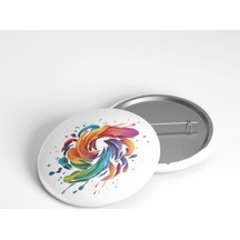 Renklerin Dansı - 58mm Rozet Çok Renkli