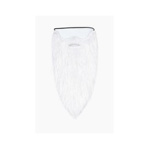 Beyaz Renk Lastikli Uzun Takma Sakal 40 Cm +3