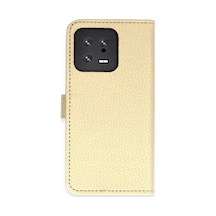 Xiaomi Mi 13 Trend S Plus Kapaklı Kılıf - Gold