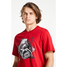 Nike Jordan Vintage Graphic Short Sleeve Red Tee Jordan 23 Nostaljik Grafikli Erkek Tişört Kırmızı