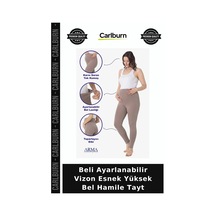Carlburn Delux Serisi Beli Ayarlanabilir Vizon Esnek Yüksek Bel Hamile Tayt Anne Giyim Rahatlık Gündelik Stil