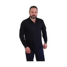 Eser - Erkek Polo Yaka Sweatshirt - Cepli - Lacivert