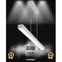 Lineer 80cm Gri Kasa, Beyaz Işık Modern Sarkıt Led Avize GRİ RENK