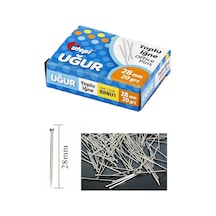 Toplu İğne 20 Gr 28 Mm 1 Paket Yaklaşık 150 Adet Nikel Kaplı Toplu İğne Düğün Nişan Takı İğnesi Okul Ofis Büro