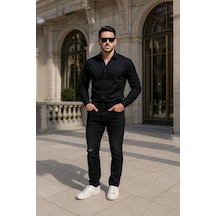 Banny Jeans Erkek Dizi Yırtık Jean Pantolon Siyah 28