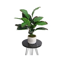 Yapay Çiçek 18 Dallı Lüx Egzotik Bitki 65cm Yeşil-kahve