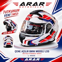 Çene Açılır Bmw Modeli Ls5 Beyaz-kırmızı-mavi L-4555