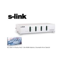 S Link Sl 2041 4 Pc 1 Monitör Ps2 Vga Otomatik Kvm Switch