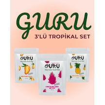 Guru Tropikal Mango Ananas Ejder Meyvesi Kurusu Set 3'lü