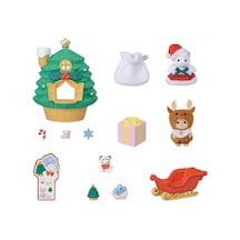 Bebek Noel Baba Nın Yılbaşı Ağacı Evi Yeşil