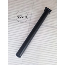 4 Adet-60cm Metal Boru Ayak-masa Ayağı-siyah Renk-ayarlanabilir. Çap:6cm