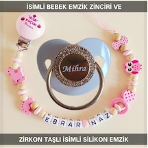 İsimli Bebek Emzik Zinciri Ve Silikon Emzik, 0-6 Ay, Bpa İçermez