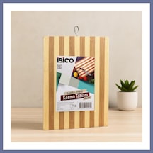 Bezos Bambu Kesme Tahtası 18x28x1.3 Cm Metal Kulplu Dlra Çok Renkli