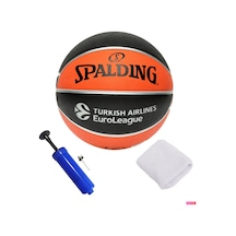 Tf-150 Euroleague Kauçuk Antrenman Basketbol No 6 Outdoor Maç Topu 540 Gr + Pompa + Havlu Bileklik